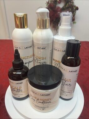 Bask & Lather - Strengthen & Hydrate Hair Treatment Set